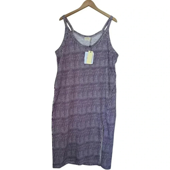 NATION LTD | NWT '24 Genevieve Midi Dress Wavy Stripe | Relaxed Scoop Tank XXL - Picture 7 of 12